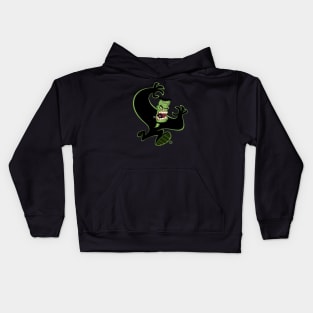 Halloween Frankenstein Shadow Runner Kids Hoodie